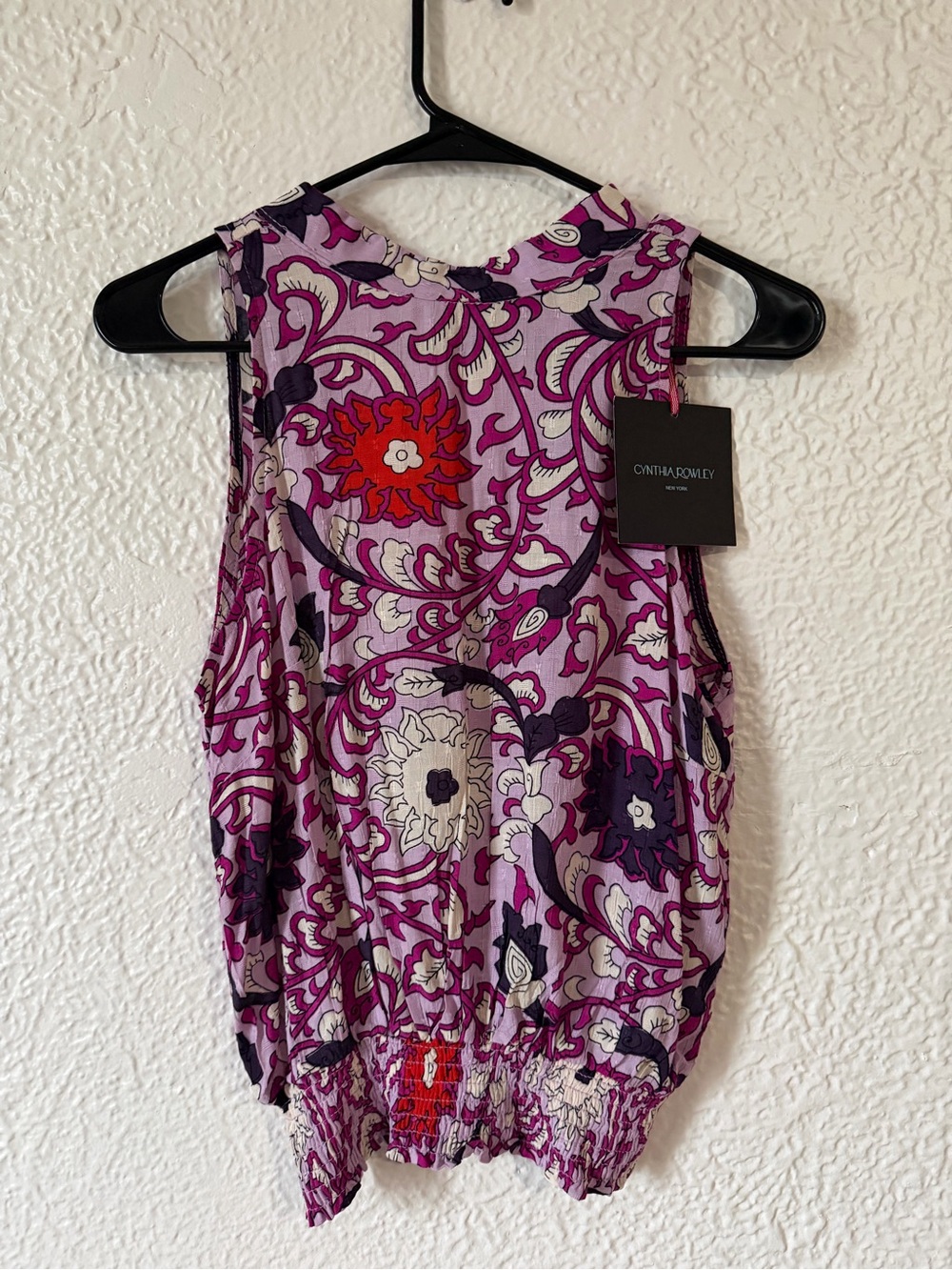 Purple Floral Sleeveless Blouse - NWT size S